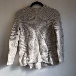 Madewell Cozy Cream Knit Sweater size xxs flecks of color wool blend